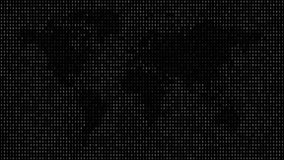 Binary code concept as world map. Binary code in technology space. Business, finance technologies and futuristic binary design concept. Seamless looping animation. - Powered by Shutterstock - Get 15% off with code: PIKWIZARD15