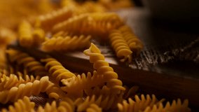 Fusilli Pasta Close-Up, Handheld Camera - Powered by Shutterstock - Get 15% off with code: PIKWIZARD15