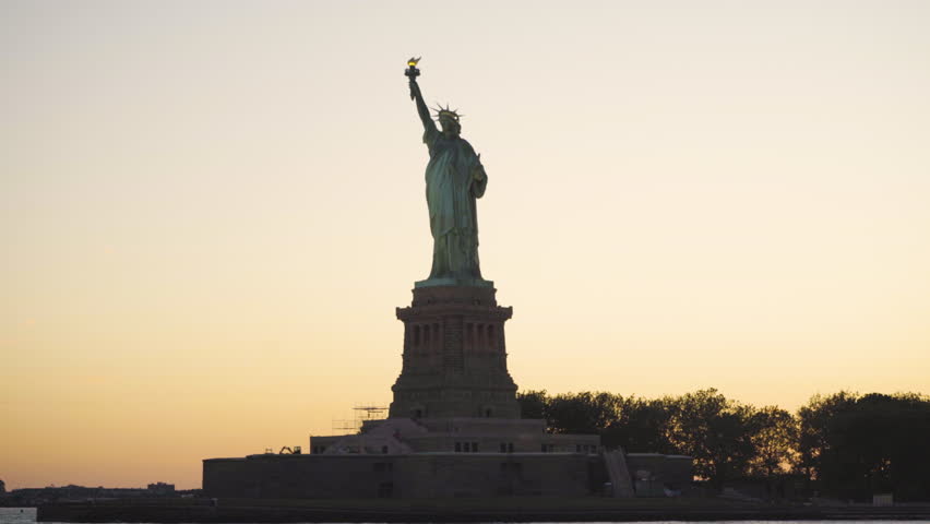  Sunset Glow on the Statue of Liberty