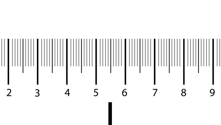 Ruler Scale Measurement in Centimeters Animation on white background
