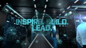 Inspire. Build. Lead. IT Administrator Activating Modern Data Center Server with Hologram. - Powered by Shutterstock - Get 15% off with code: PIKWIZARD15