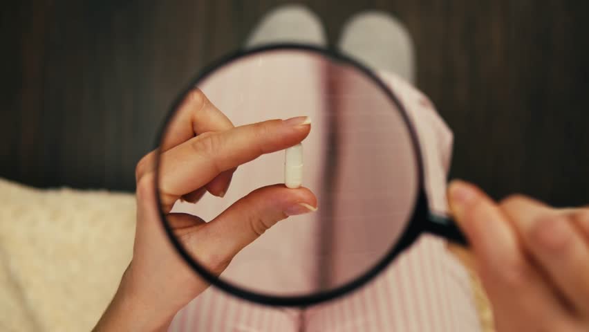 Pills and vitamins macro, Close up view of womans hands holding plenty of different drugs. Painkillers and antibiotics. Healthcare and medicine concept