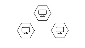 Several computers are connected to each other. Network and communication animated icon - Powered by Shutterstock - Get 15% off with code: PIKWIZARD15