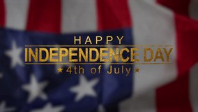 Independence Day Usa 4th of July Text Animation with American Flag and Fireworks Background. Happy 4th of July Independence Day USA. Fourth of July lettering footage with handwritten text animation. - Powered by Shutterstock - Get 15% off with code: PIKWIZARD15