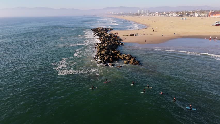 Surfers Waiting for Waves at Venice Beach November 2024