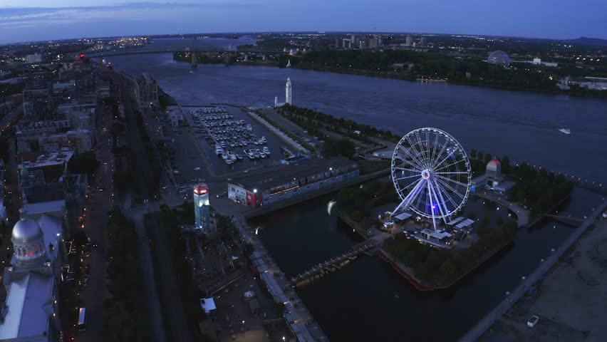 Aerial shot of Montreal