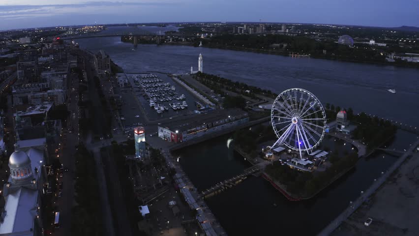Aerial shot of Montreal