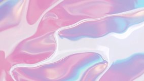 Minimalist Pink Holographic Background with 3D Waves, Iridescent Shimmer Animation, Dreamy Pastel Texture. Animation of a holographic texture with shifting pastel colors. Holographic luxury liquid bg - Powered by Shutterstock - Get 15% off with code: PIKWIZARD15