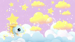 Dragon Clouds Stars Cartoon Animation Background Video - Powered by Shutterstock - Get 15% off with code: PIKWIZARD15