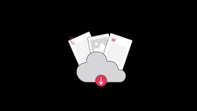 Animated Cloud Storage with Document. Cloud Data Uploading Concept Video - Transparent - Powered by Shutterstock - Get 15% off with code: PIKWIZARD15