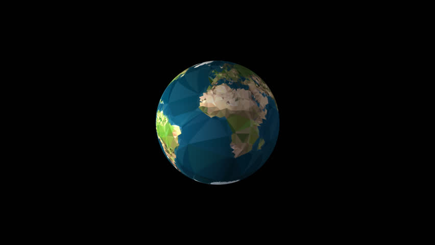 Animated world globe rotation simple icon element asset visual green screen