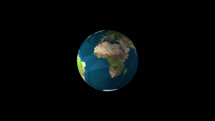 Animated world globe rotation simple icon element asset visual green screen