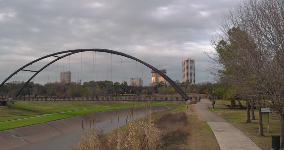 View of downtown Houston, Texas from the Texas Medical Center area Bridge view