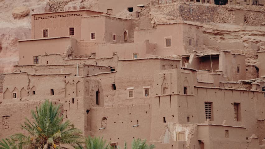 Kasbah Ait Benhaddou is a fortified city, or ksar, along the former caravan route between the Sahara Desert and Marrakech, Morocco. It is a UNESCO World Heritage site.
