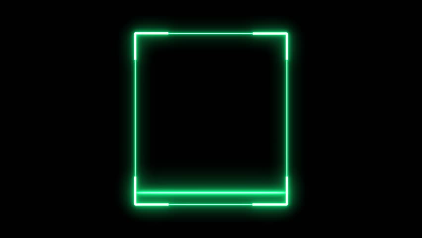 Scanning the QR code icon animation, QR code being a scanning concept, lock secure security icon on black background, Green square code scanning animation, smartphone QR code scanning