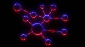 Neon network connection abstract background animation. Connected people avatars or icon. networking, social media. - Powered by Shutterstock - Get 15% off with code: PIKWIZARD15