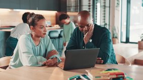 Home, couple and discussion with laptop for argument, financial crisis or disagreement for expenses. Kids, man or sad woman with fight for mortgage, budgeting error or partner with gambling addiction - Powered by Shutterstock - Get 15% off with code: PIKWIZARD15