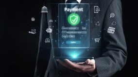 Business person initiates an online payment transaction, showcasing secure and efficient methods. Learn the best practices for safe online payment transactions. UUID - Powered by Shutterstock - Get 15% off with code: PIKWIZARD15