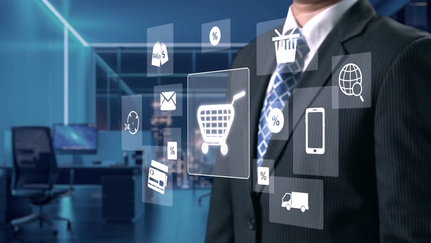 Business person integrates omni-channel strategies, enhancing online shopping and marketing reach. Discover the power of omni-channel marketing in creating cohesive brand experiences. UUID