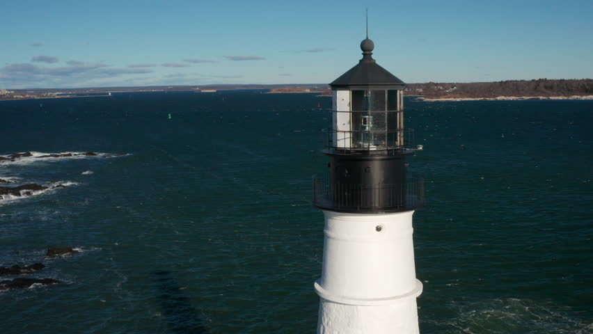 Close Up Of Portland Head Light in Cape Elizabeth, Maine