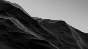 Black mountain landscape on the sky horizon,rocky relief stone surface,abstract design,animation.3D render - Powered by Shutterstock - Get 15% off with code: PIKWIZARD15