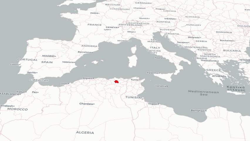 Map of Constantine Key Landmarks, Roads, and Attractions in the Historical City of Algeria.