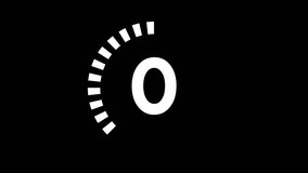 Simple animation of a countdown timer from 5 to 0 on a black background - Powered by Shutterstock - Get 15% off with code: PIKWIZARD15