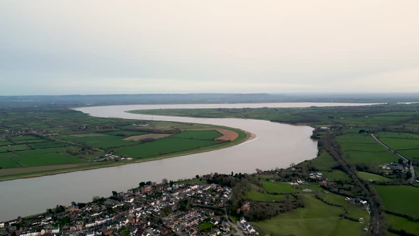 Aerial view of the River Severn (Newnham on Severn)