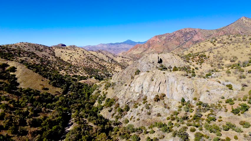 Arizona's Patagonia Mountains, near the Towns of Patagonia and Harshaw, in Santa Cruz County, close to the border with Mexico, Sahuarita, Green Valley, and Tucson, Coronado National Forest.