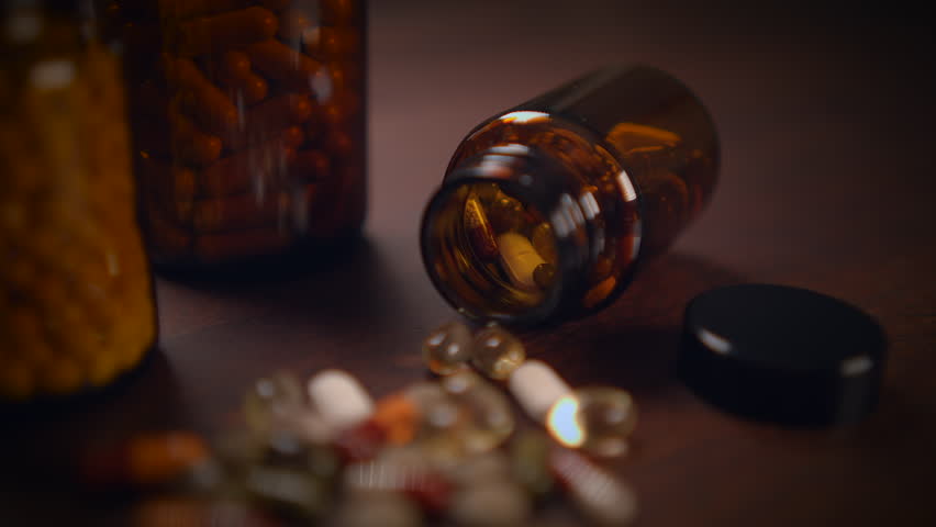 Various pharmaceutical medicine pills healthcare medication drugs background