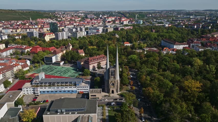 Aerial drone view of St. John