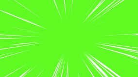 Radial speed or action lines anime comic background. Manga striped backdrop. Seamless loop. Green screen, chromakey - Powered by Shutterstock - Get 15% off with code: PIKWIZARD15