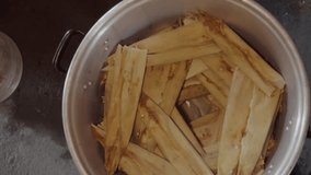 Traditional Mexican tamale preparation from masa mixing to steaming process - Powered by Shutterstock - Get 15% off with code: PIKWIZARD15
