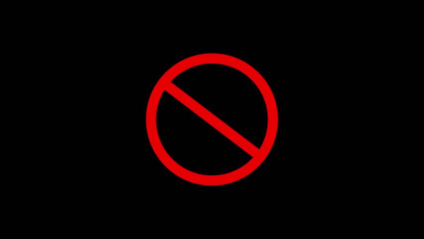 Not Allowed sign, Prohibition sign or stop sign illustration isolated on black background. Do Not red warning sign isolated.	