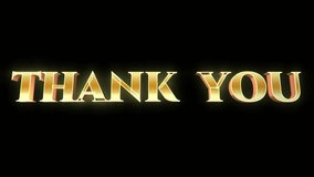 Thank you text animation Modern style 3d Text, Golden color Thank you Greeting text - Powered by Shutterstock - Get 15% off with code: PIKWIZARD15