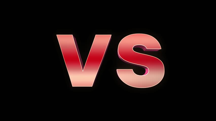 Versus word animation on Black Background VS Animation 