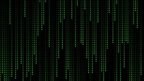 A futuristic digital background featuring a cascading matrix of green triangles on a black screen. The dynamic pattern creates a cyber-tech effect, perfect for sci-fi, hacking, and data visualization. - Powered by Shutterstock - Get 15% off with code: PIKWIZARD15