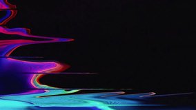Abstract color looping video on black background with glitch screen effect. 4K quality footage - Powered by Shutterstock - Get 15% off with code: PIKWIZARD15