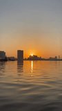 Sunset in the corner of Dubai city - Powered by Shutterstock - Get 15% off with code: PIKWIZARD15