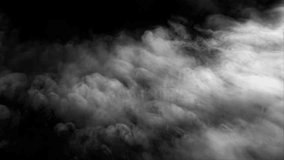 Abstract seamless loop white grey smoke cloud stream move on black background.Cinematic animation background for mystery,horror, Halloween environment  - Powered by Shutterstock - Get 15% off with code: PIKWIZARD15