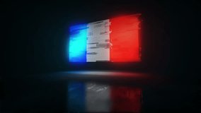 France flag waving with noise and glitch effect. French blowing banner concept animation. - Powered by Shutterstock - Get 15% off with code: PIKWIZARD15