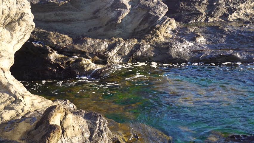 Landscape of the rocky shore of the Miura Peninsula