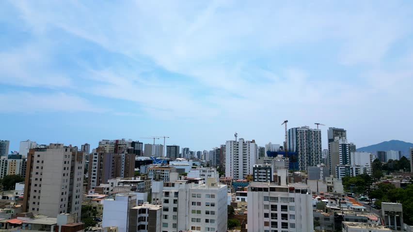South American city of Lima, Peru, on a warm summer day with a clear sky