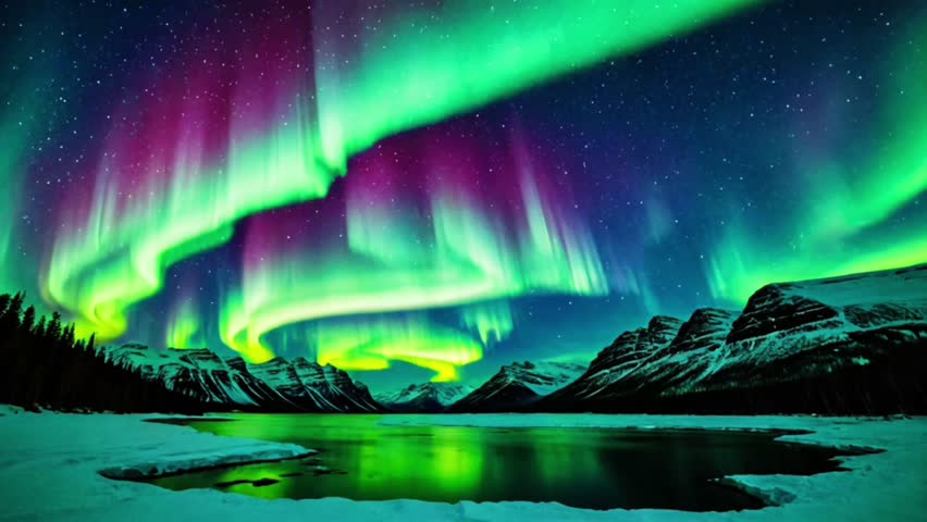 Aurora Borealis or better known as the Northern Lights.