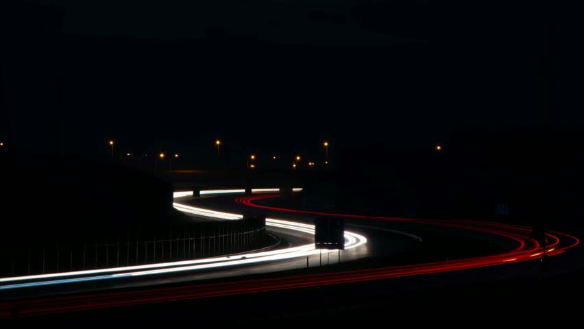 lights of cars with night