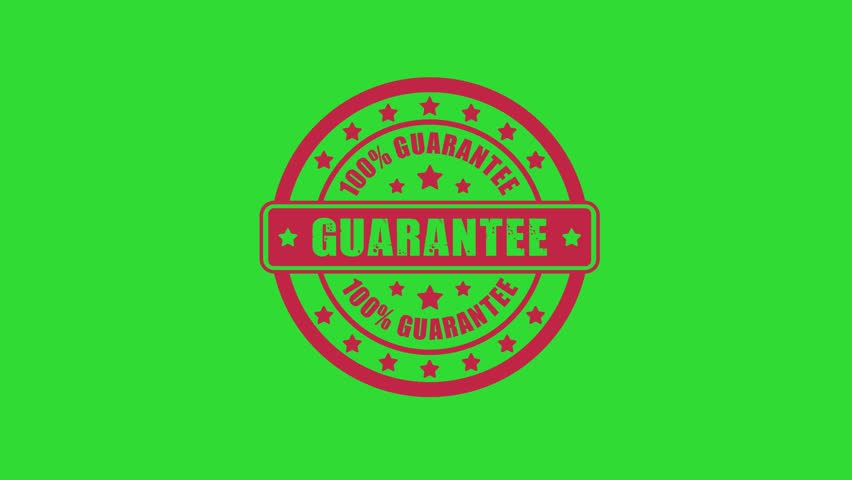 Guarantee Stamp Animation Green Screen Background 4K Video