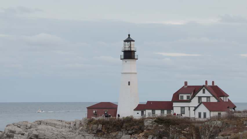 Historic lighthouse in Cape Elizabeth Portland Maine features unique architecture and stunning ocean views, ideal for photographers and coastal explorers seeking beauty and adventure along the shore