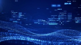 Futuristic digital big data network with binary code, Technology blockchain connection and data analytics, Cybersecurity, and artificial intelligence. Motion 4K resolution.	 - Powered by Shutterstock - Get 15% off with code: PIKWIZARD15