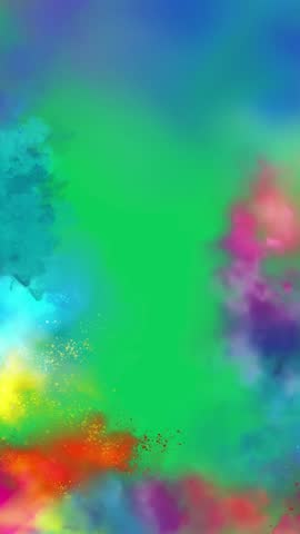 High-quality video of abstract colorful ink and smoke on a green screen. 