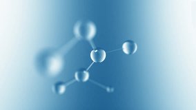 Beautiful Abstract Water Molecule Growing Extreme Macro Zoom 3d Animation. Molecular Structure Digital Microscope Illustration. Atoms Links Micro Nature Design. Biology Science Technology Concept 4k. - Powered by Shutterstock - Get 15% off with code: PIKWIZARD15